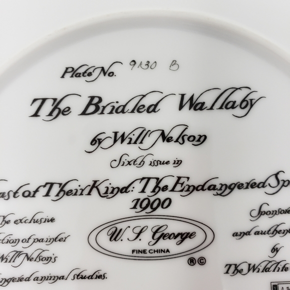 The Bridle Wallaby Will Nelson Collectors Plate Decor - Picture 4 of 5